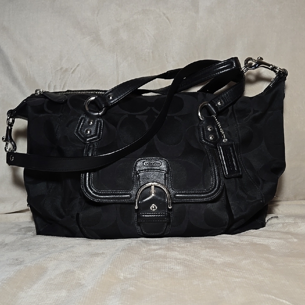 Coach Signature Convertible Black Women's Purse